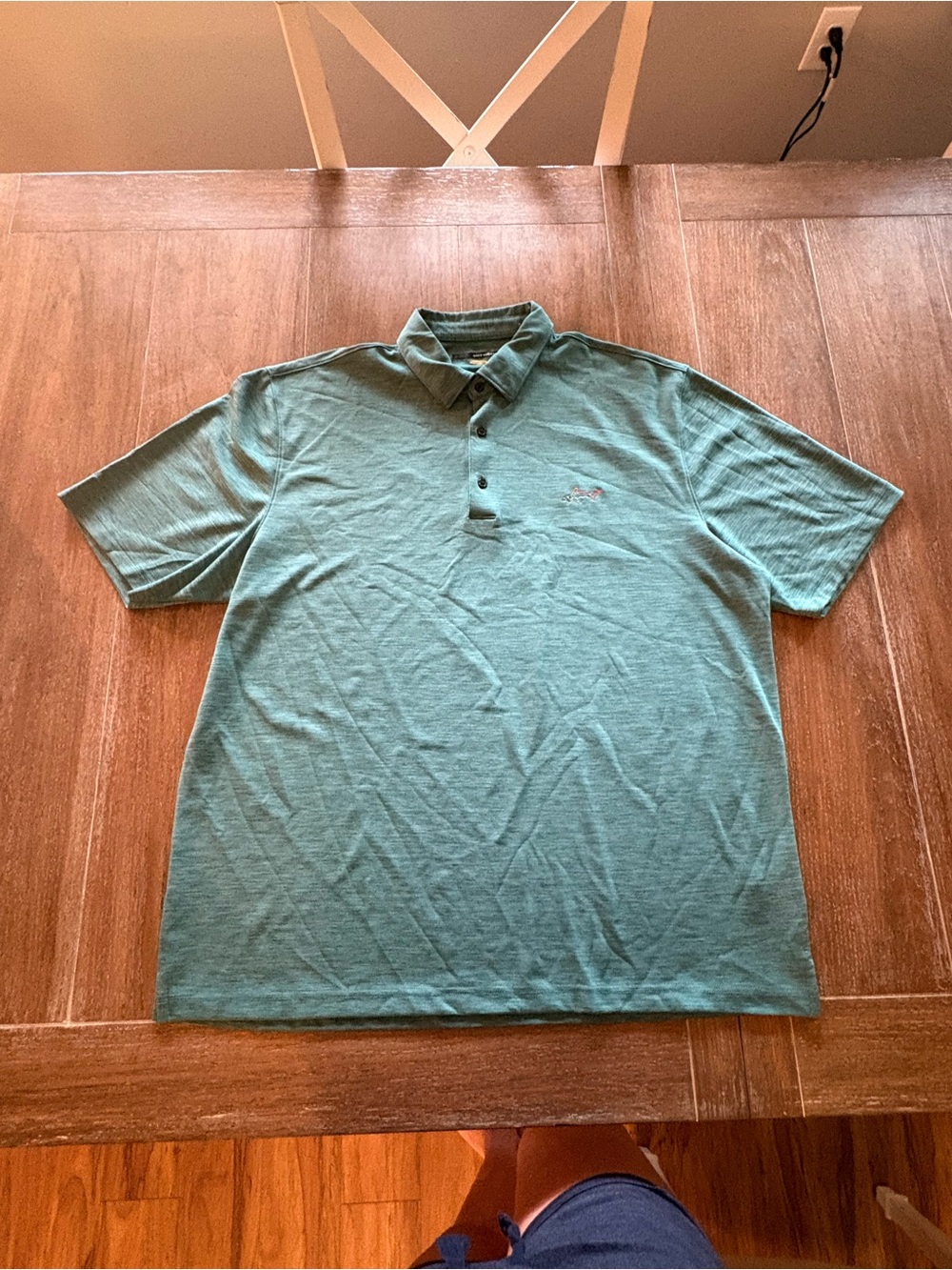Greg Norman Collection Teal Short-Sleeve Polo Shirt